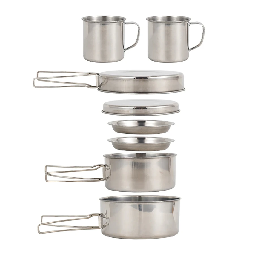Camping Cooking Backpack - 8 stks/set Camping Kookgerei Mess Kit