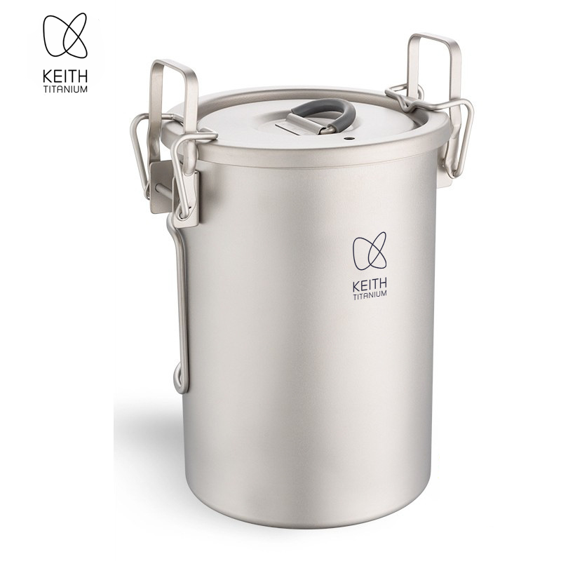 Camping Cooking Appliances - KEITH Pure Titanium Rijstkoker, 900ml Ultralichte