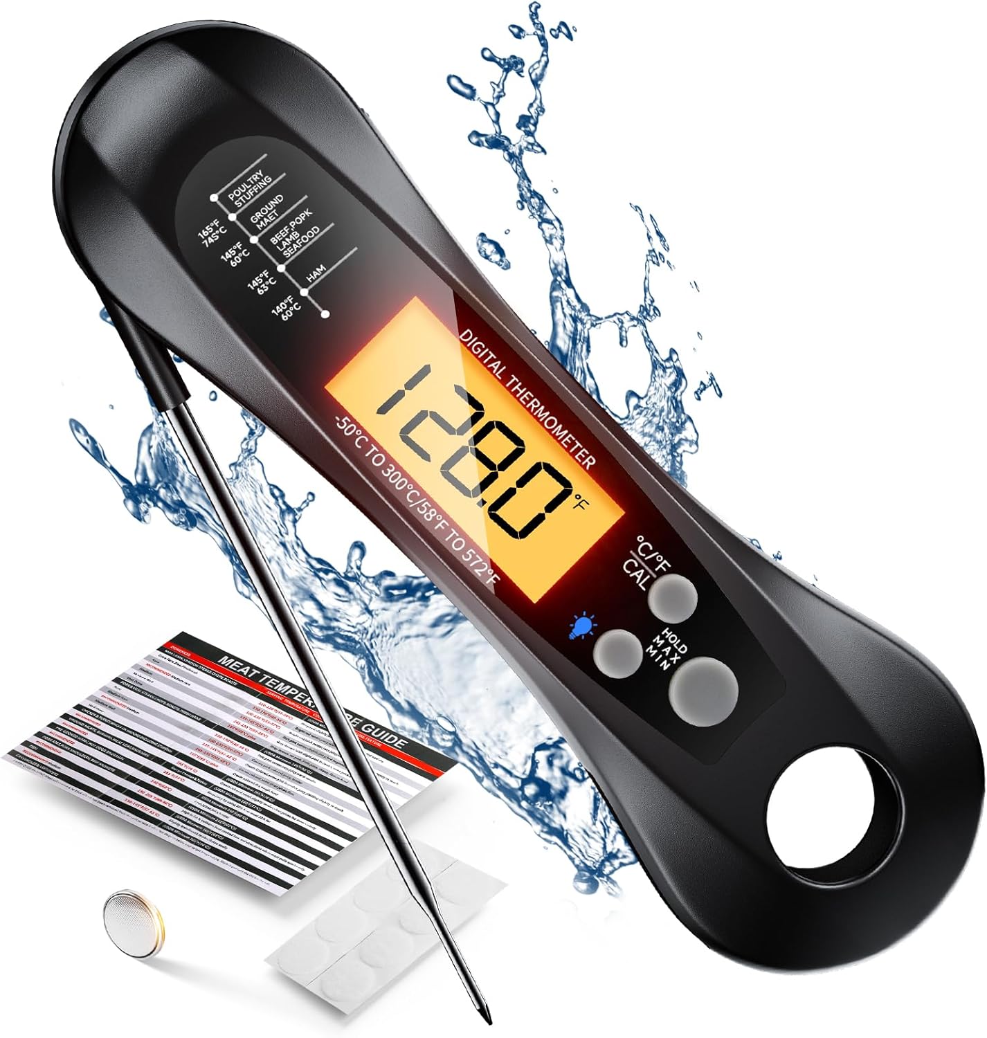 Camping Cooking Meat - Digitale vleesthermometer waterdicht IP67 met 2