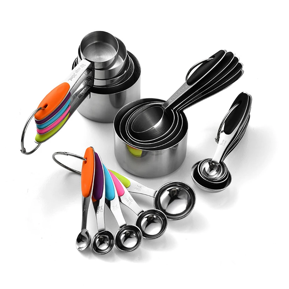 Camping Cooking Tool Set - 5/10 stuks roestvrijstalen maatbekers en lepels
