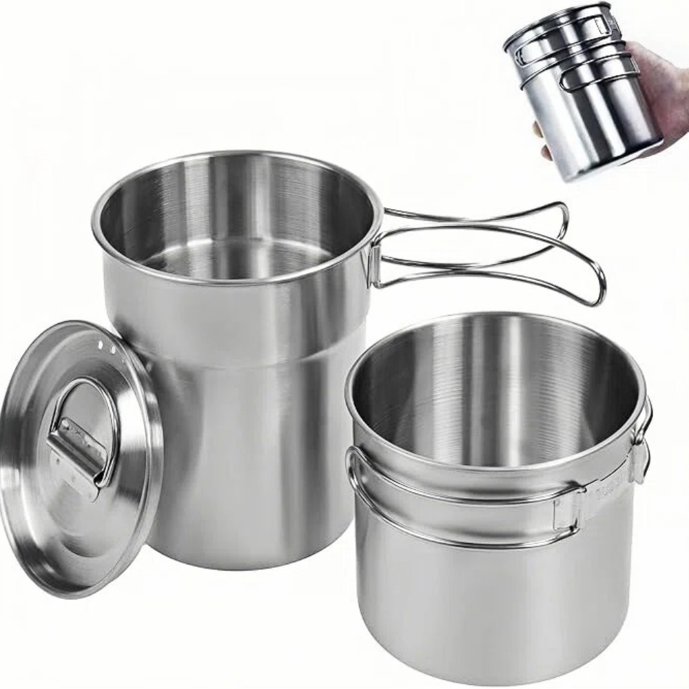 Camping Cooking Appliances - Opvouwbare campingbekers, campingpotten, kookgerei, 304-voedselveilige outdoor