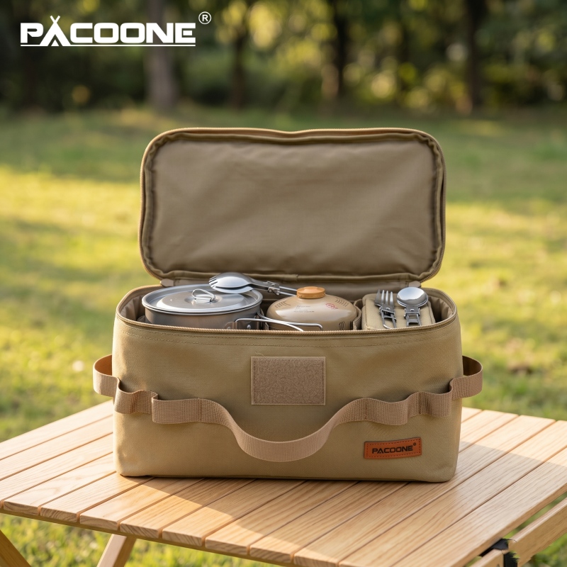 Camping Cooking Backpack - PACOONE Draagbare camping-opbergtas Multifunctionele gasfleshouder met