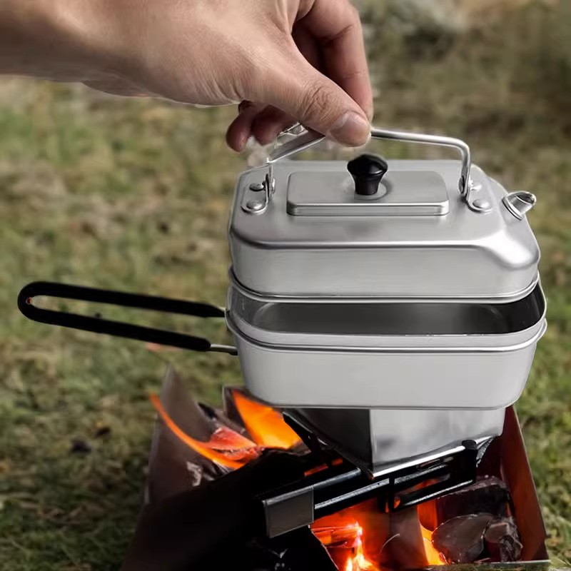 Camping Cooking Gear Set - Ultralichte Draagbare Picknick Camping Toeristenketel Theepot