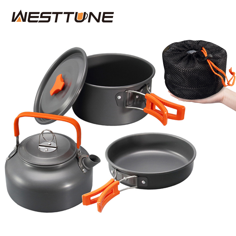 Camping Cooking Appliances - WESTTUNE Camping Kookgerei Kit Aluminium Outdoor