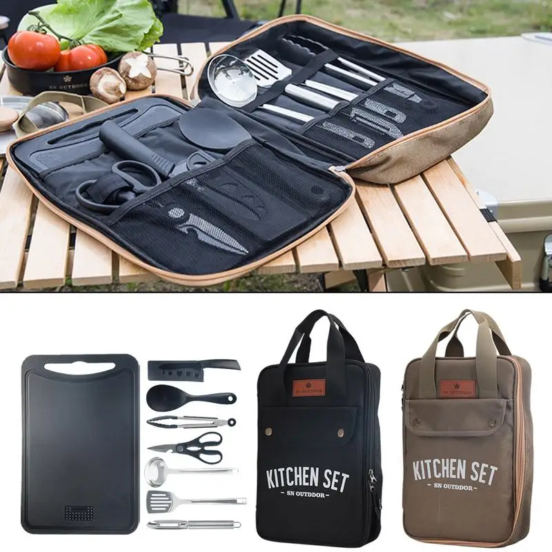 Camping Cooking Set Jetboil - 8-delige campingkeukenset, draagbare outdoor reisgerei, roestvrijstalen