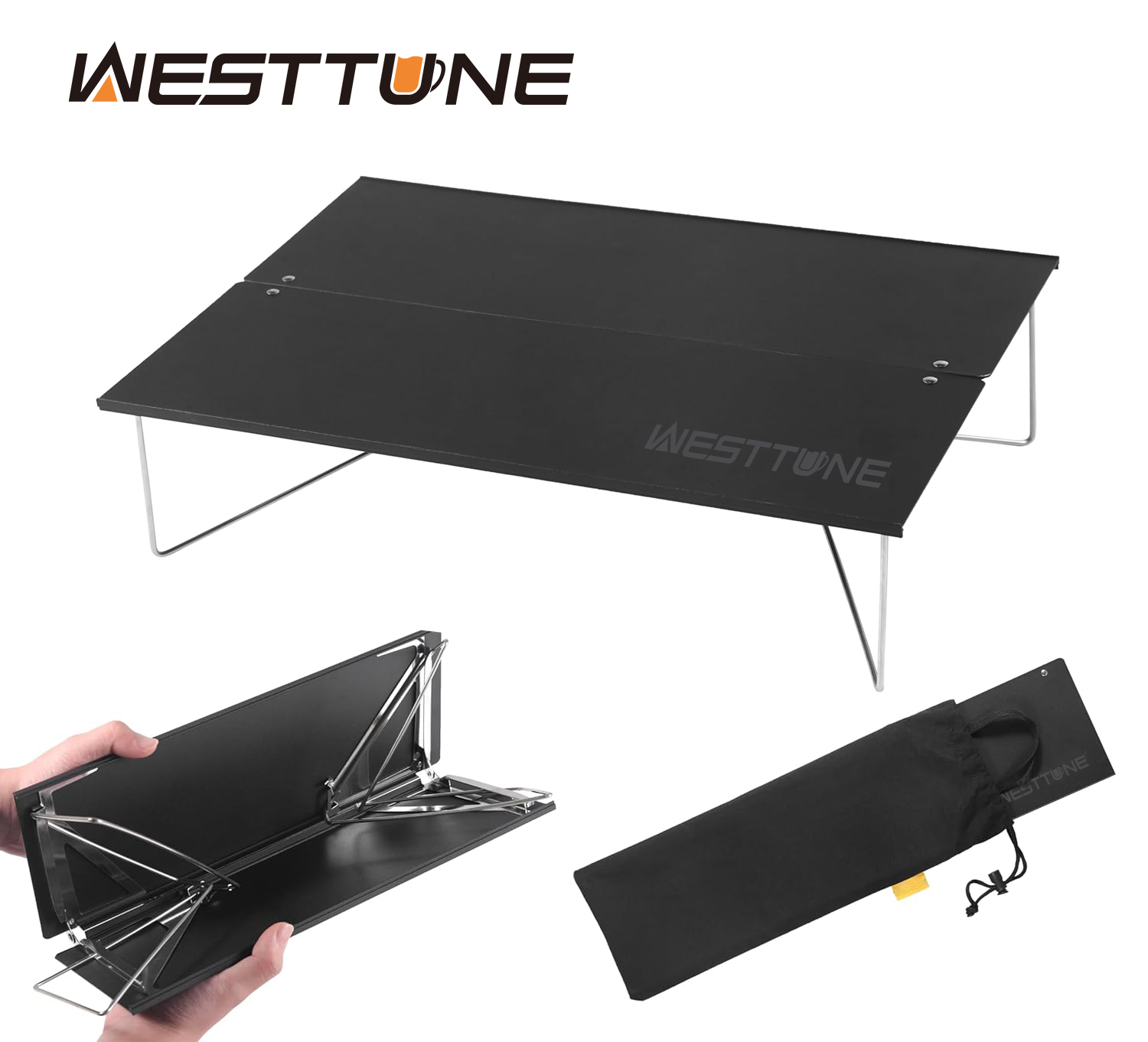 Camping Cooking Table - WESTTUNE Compacte mini-kampeertafel Draagbare ultralichte opvouwbare