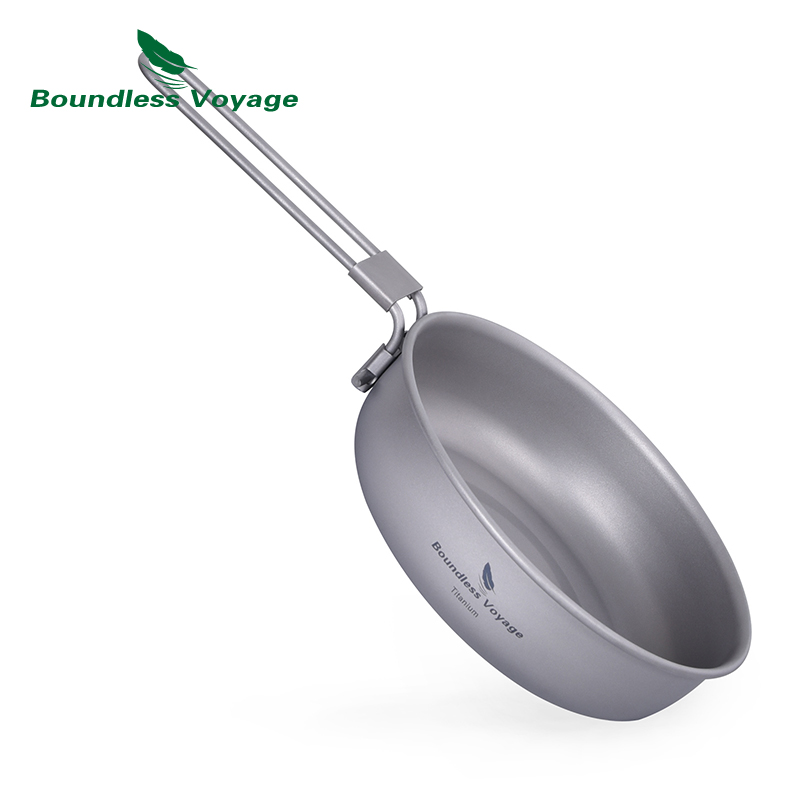 Camping Cooking Appliances - Grenzeloze Voyage Ultralichte Titanium Koekenpan Met