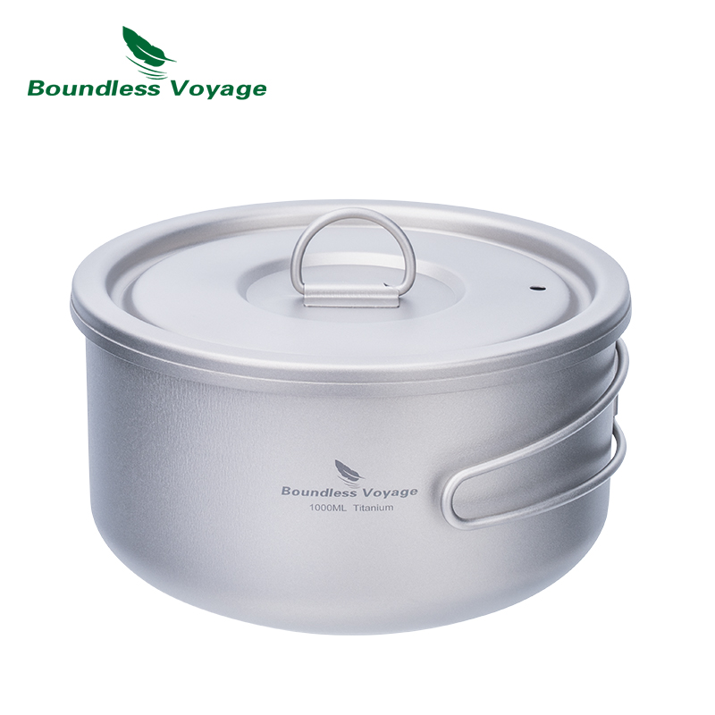 Camping Cooking Appliances - Boundless Voyage Titanium Campingpot met Deksel