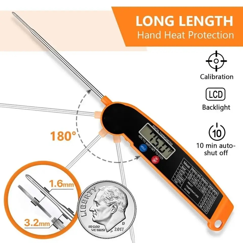 Camping Cooking Meat - Waterdichte digitale keukenthermometer voor vlees met