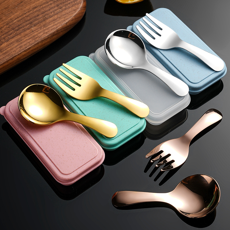 Japan Camping Cooking - 2 stuks draagbare lepel vork bestekset