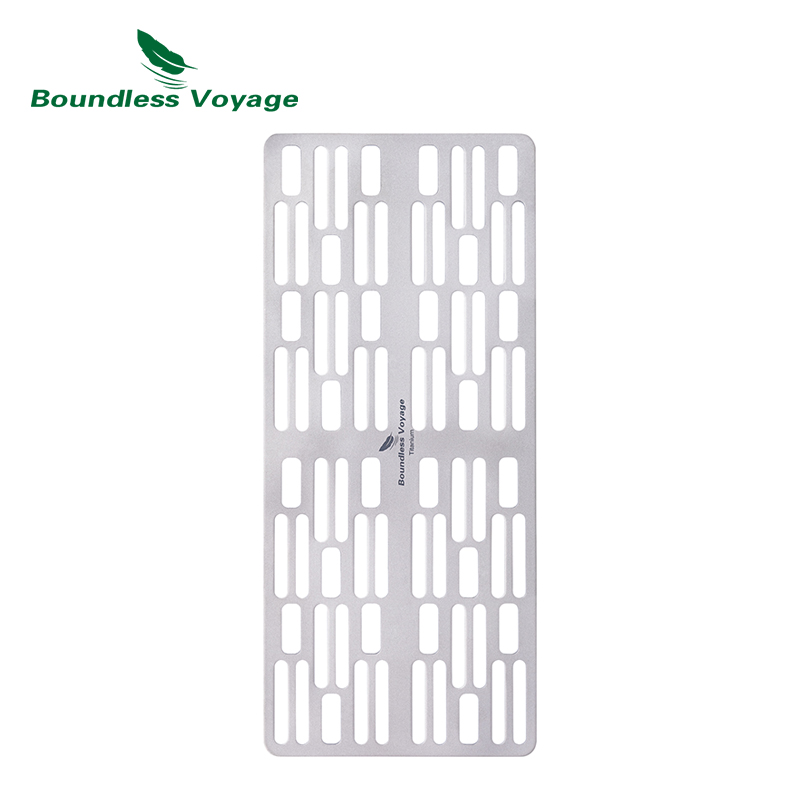 Camping Cooking Meat - Boundeloze Reis Outdoor Camping Titanium Houtskool