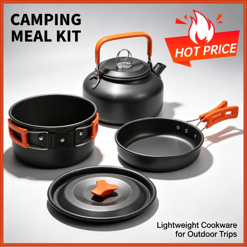 Camping Cooking Backpack - Campingkookset Campingkookgerei Reisservies Outdoor Picknickset Theepot