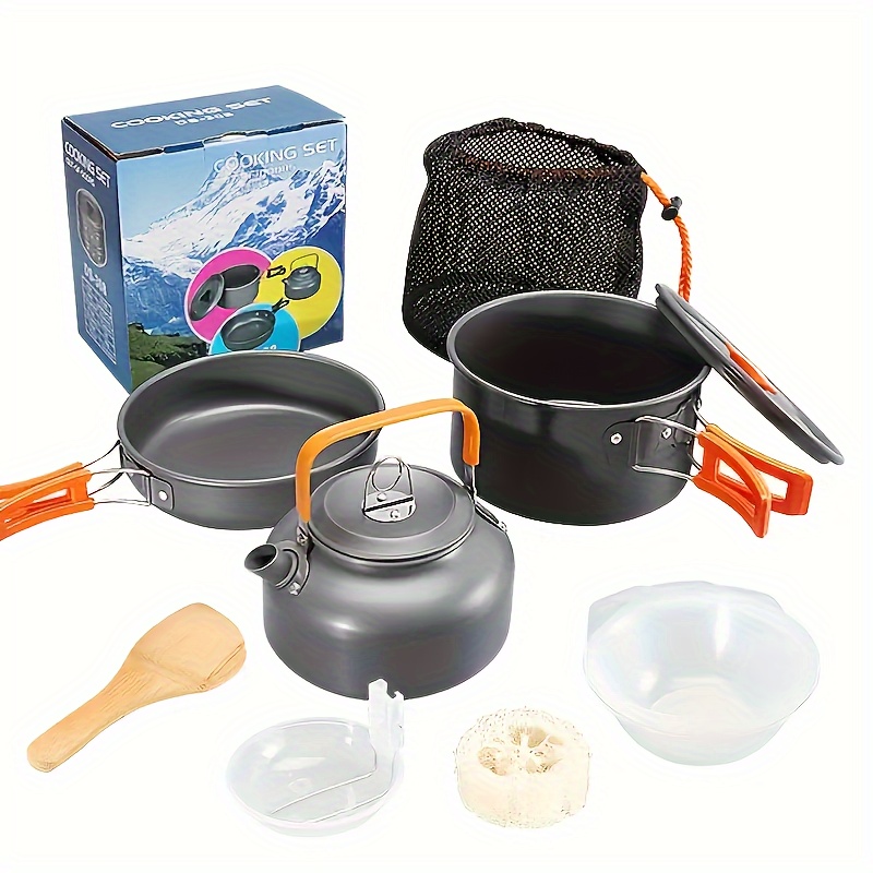 Camping Cooking Equipment Bag - Ultralichte, duurzame, draagbare kookset van aluminiumlegering