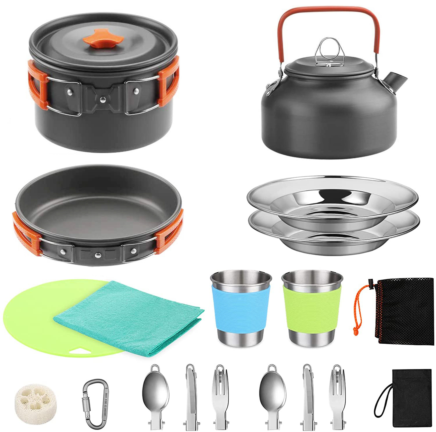 Outdoor Camping kookset met wa - Camping Cooking Gear Set recensie en prijs