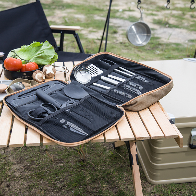 8-delige campingkeukenset met  - Camping Cooking Equipment Bag recensie en prijs