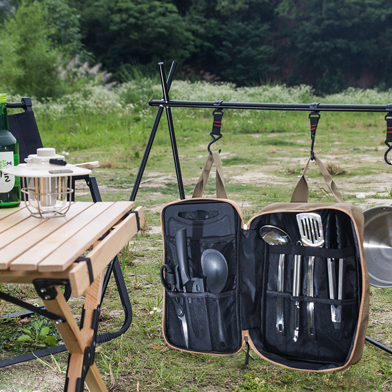 8-delige campingkeukenset met  - Camping Cooking Equipment Bag recensie en prijs