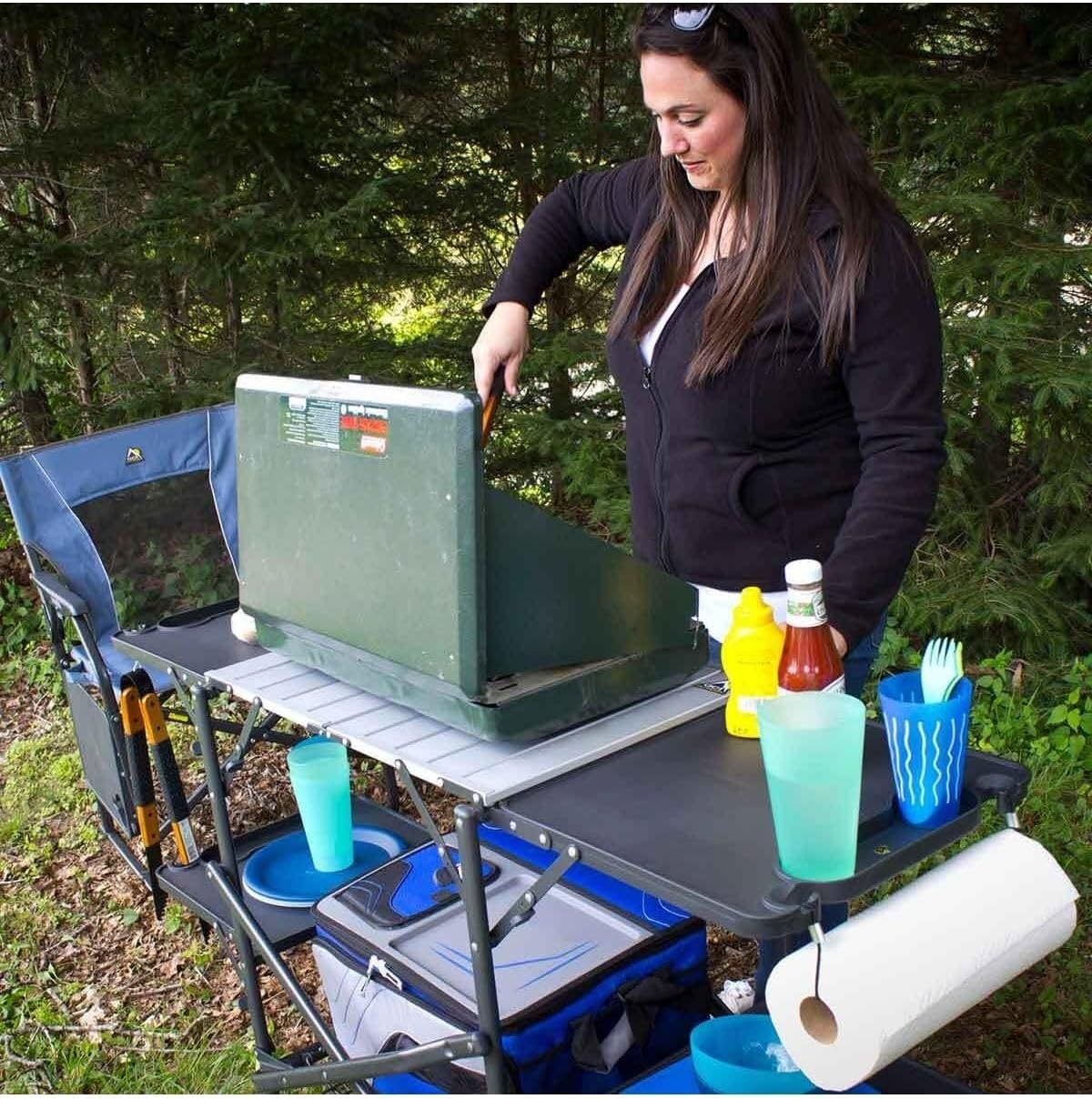Slanke opvouwbare draagbare ca - Camping Cooking Table recensie en prijs