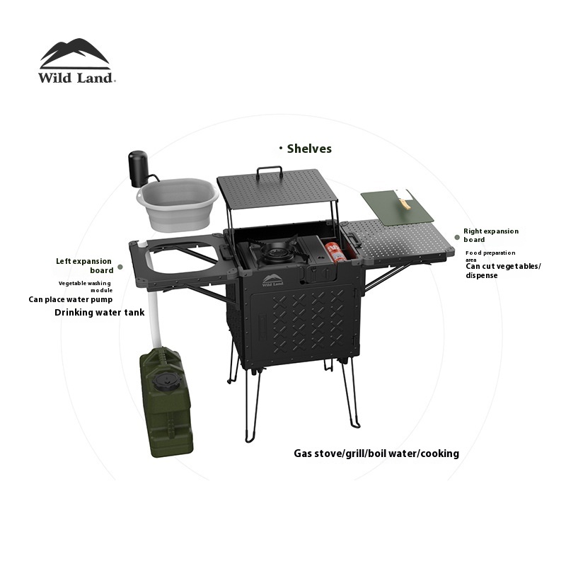 Draagbare opvouwbare kampeerka - Camping Cooking Gear Set recensie en prijs