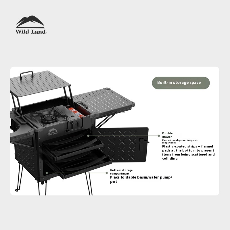Draagbare opvouwbare kampeerka - Camping Cooking Gear Set recensie en prijs