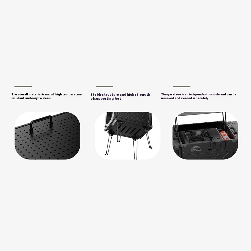 Draagbare opvouwbare kampeerka - Camping Cooking Gear Set recensie en prijs
