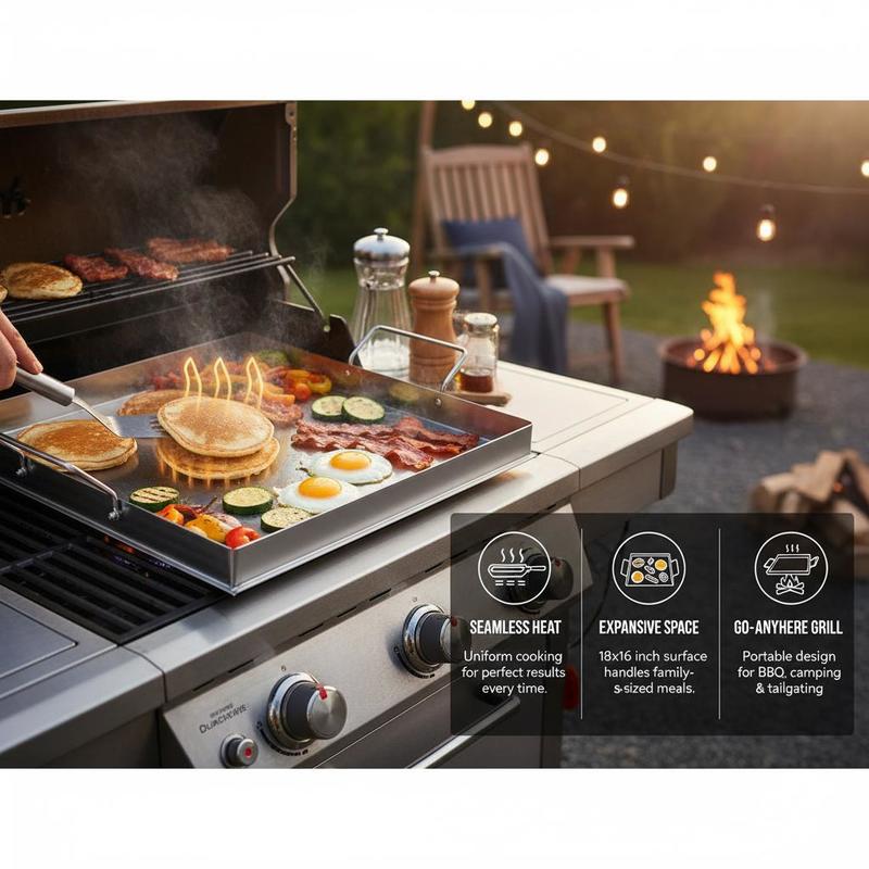 Universele platte bakplaat 18x - Camping Cooking Appliances recensie en prijs