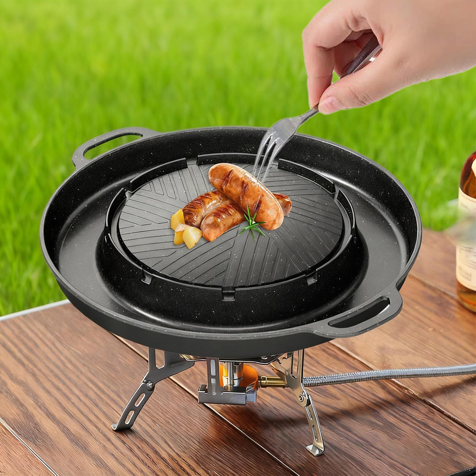 2-in-1 grill en hete pan voor  - Camping Cooking Table recensie en prijs