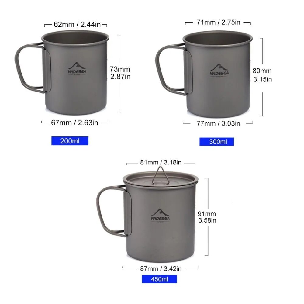 Widesea Camping Mok Titanium C - Camping Cooking Set Jetboil recensie en prijs